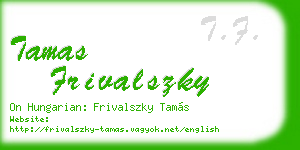 tamas frivalszky business card