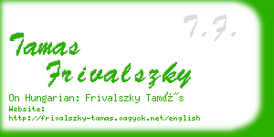 tamas frivalszky business card